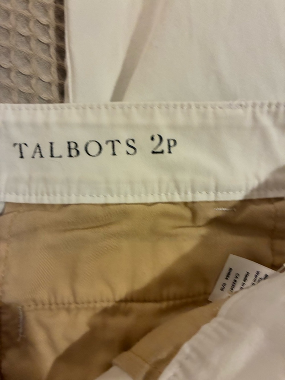 Talbots White Weekend Chino Pants, 2P - Picture 3 of 7